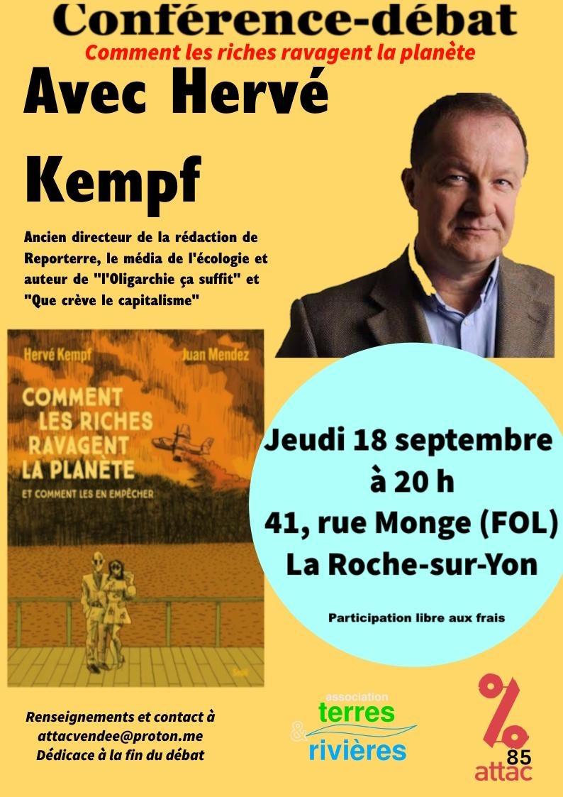 Conférence-Débat "Comment les riches ravagent la planète" avec Hervé Kempf