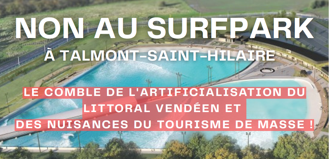 Manifestation contre le surfpark de Talmont