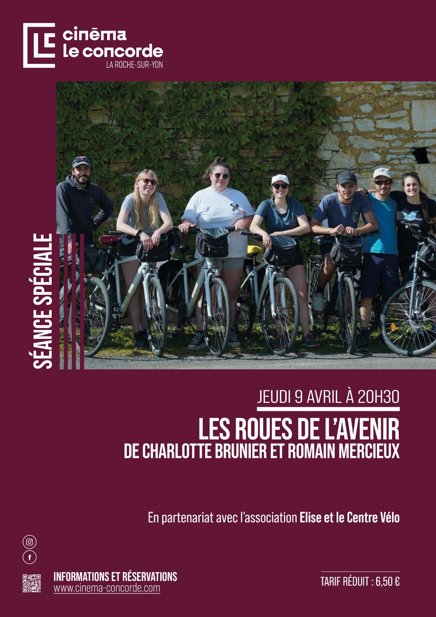 Projection Les Roues de l'avenir - jeudi 9 avril - 20h30 - Cinéma Le Concorde - LRSY